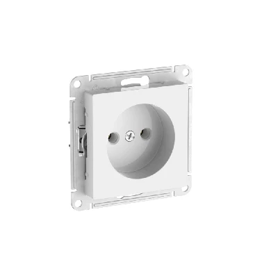 ATLASDESIGN РОЗЕТКА без заземления без шторок, 16А, быстрозажимные клеммы, БЕЛЫЙ