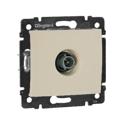 VALENA Розетка телевизионная TV оконечная 10дБ в рамку слоновая кость