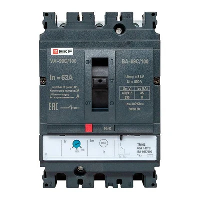 Выключатель автоматический трехполюсный ВА-99C 100/63А 3P 35кА