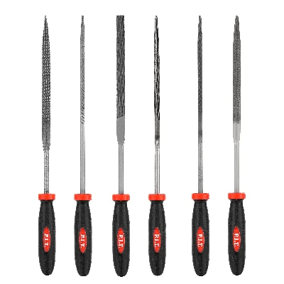 Набор надфилей с двухкомпонентной рукояткой    (№3, 6шт, 200/100 мм, 2-я насечка)