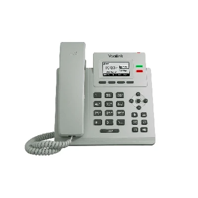 Телефон IP начального уровня  с 2-мя линиями, поддержка PoE, цвет светло-серый