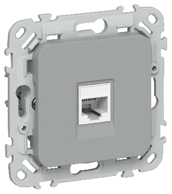 FLITE Розетка компьютерная RJ45 категория 5Е UTP РК5е-1-0-ФлС серый IEK