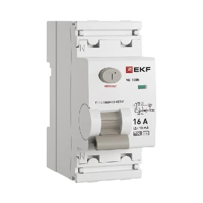 Выключатель дифференциального тока ВД-100N 2P 16А 10мА тип AC эл-мех 6кА PROXIMA