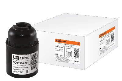 Патрон карболитовый подвесной, E27, черный