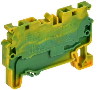 ARMAFIX Клемма пружинная CX4 PE 4мм2 проходная заземляющая IEK