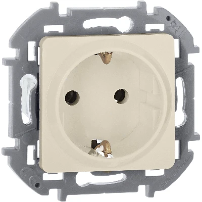 Розетка 2К+З немецкий стандарт 16 А 250 В~ INSPIRIA слоновая кость