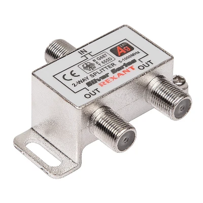Делитель ТВ х 2 + 3шт. F BOX 5-1000 МГц Silver,