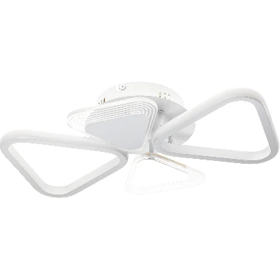 Люстра потолочная светодиодная диммируемая, NUVOLA, с ДУ, 3 режима, 500х335х100мм, 72Вт, 2700К/4200К/6400К, 22м, белый, 52938 9, Ritter