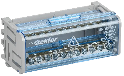 TEKFOR Шины на DIN-рейку (кросс-модуль) ШНК 2х11 L+PEN IEK