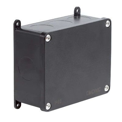 Коробка индустриальная 120х95х52 мм, IP68 с гладкими стенками, черная
