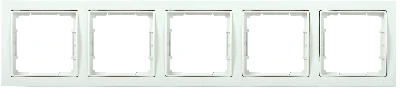 РУ-5-ББ Рамка пятиместная квадратная BOLERO Q1 белый IEK