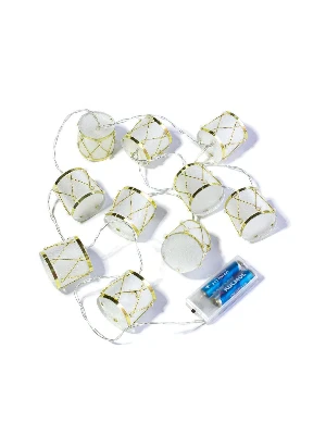 Гирлянда-Барабаны пластик 5х4cм 10LED