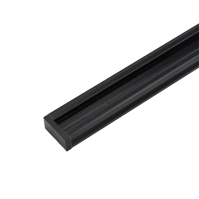 Шинопровод черный (пластик) 2м PTR P 2M-BL с токоподводом и заглушкой