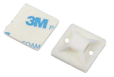 Площадка самоклеящаяся под хомуты 30х30 мм белая 50 штук NO-225-303