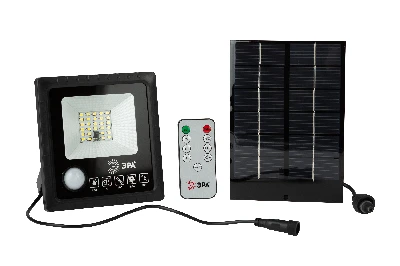 Прожектор светодиодный уличный на солнечных батареях 20W 350 lm 5000K с датчиком движения ПДУ IP65