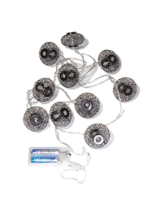 Гирлянда-Фонарики лофт метал. черн диаметр 5х3см 10LED