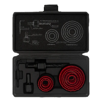 Набор кольцевых пил по дереву, 19-64 мм, 11 предм.