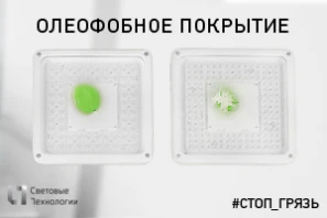 Светильники с олеофобным покрытием стекла Светильники с олеофобным покрытием стекла