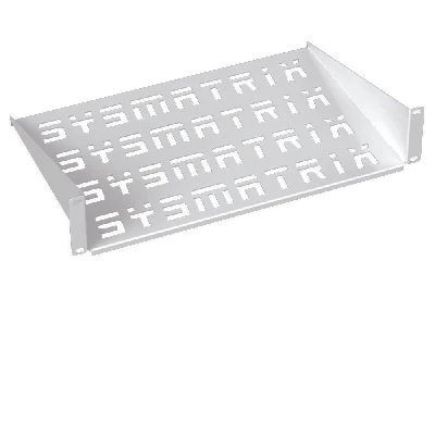 Полка 19' консольная перфорированная 2U глубина 400 мм. цвет серый (RAL 7035)