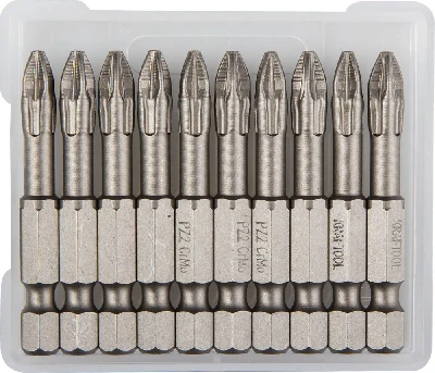 Торсионные кованые биты X-Drive PZ2 50 мм 10 шт