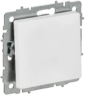 BRITE Выключатель 1-клавишный 10А ВС10-1-0-БрАБ арктический белый IEK
