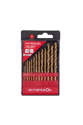 Набор сверел по металлу из быстрорежущей стали HSS-TiN 13 шт