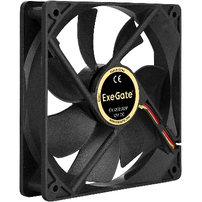 Вентилятор для корпуса 12В DC, 120x120x25 мм, 3pin, 1500RPM, 24dBA, подшипник скольжения