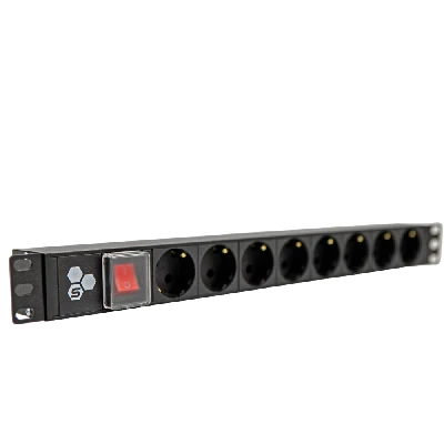 Блок розеток 19' PDU 8 розеток. 10 A. гнездо под  шнур