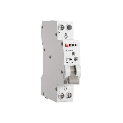 Автоматический выключатель дифференциального тока АВДТ-63M 1P+N (18мм) 16А 30мА характеристика С тип A электронный 6кА PROXIMA