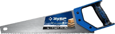 Ножовка по дереву (пила) ''МОЛНИЯ-5'' 400 мм, 5 TPI, прямой крупный зуб, быстрый рез поперек волокон, для крупных и средних заготовок