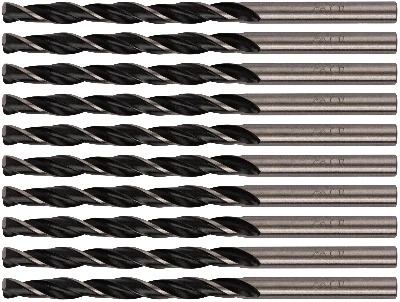 Сверла по металлу HSS черненые 4.5x80 мм (10 шт)