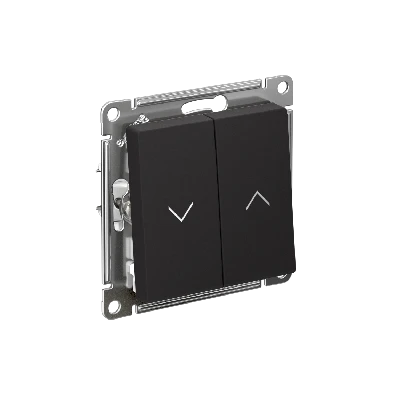 ATLASDESIGN 2-клавишный выключатель для жалюзи, 2х сх.4, 10А, мех., карбон