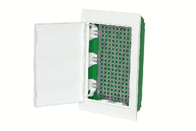 Корпус встраиваемый с белой дверью 3ряд/3 6мод 2 розетки City9 Box IT