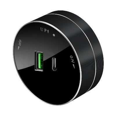 MultiTrack Розетка 2хUSB (тип А+С) 18Вт, 5В/3А Антрацит