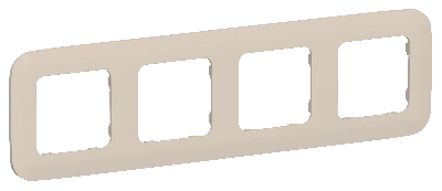 FLITE ARTISTIC Рамка 4-местная РУ-4-А-ФлЛ льняной IEK