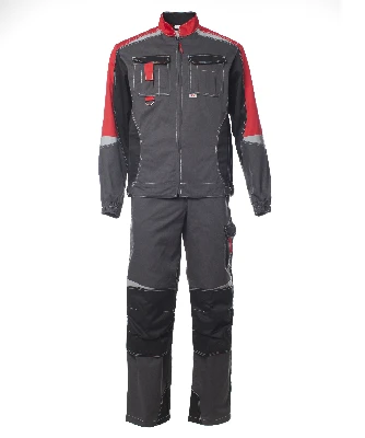Костюм мужской ФОРМУЛА, куртка/полукомбинезон, цвет темно-серый/красный/чёрный, р. 56-58/182-188