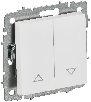 BRITE Выключатель жалюзи 10А ВС10-1-5-БрАБ арктический белый IEK