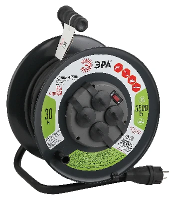 Удлинитель силовой RMx-4es-3x2.5-30m-IP44KG на металлической катушке c/з 4 гнезда 30м КГ 3х2.5 RMx-4es-3x2.5-30m-IP44KG