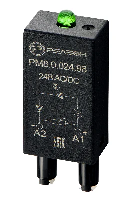Модуль индикации и защиты, LED + Варистор (24В AC/DC)