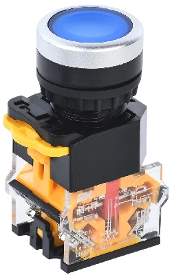 Кнопка D8-11T d=22мм 1з+1р с фиксацией синяя