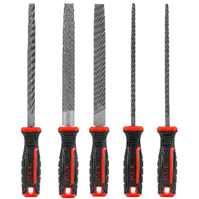 Набор напильников с двухкомпонентной рукояткой    (5шт, №2, 300/200 мм, 2-я насечка)