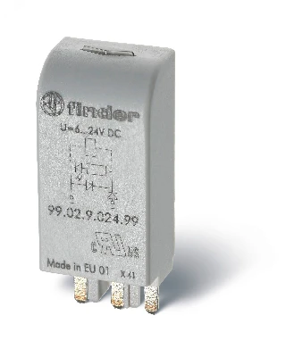 Модули индикации и защиты Зеленый Светодиод + варистор 110-240VAC/DC