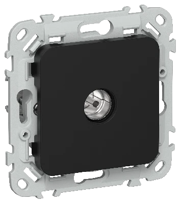 FLITE Розетка TV экранированная проходная тип M РТВм-1-1-2-ФлЧ черный IEK