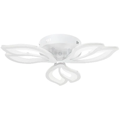 Люстра потолочная светодиодная диммируемая, LEGANTE, 3 режима, 500х475х85мм, 48Вт, 2700K/4200K/6400K, 22м, белый, 51664 8, Ritter