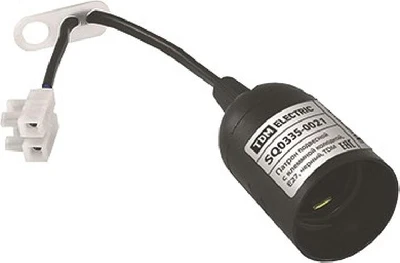 Патрон подвесной с клеммной колодкой Е27 черный