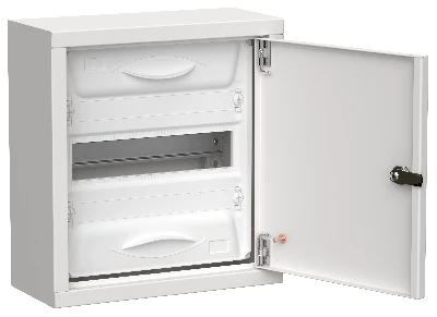 TITAN 5 Корпус металлический ЩРн-12 (1х12) 335х310х140мм IP31 белый (одна дверь) IEK