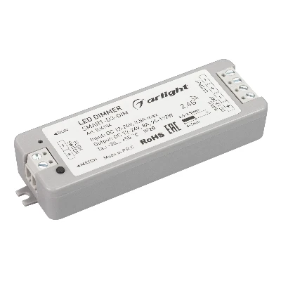 Диммер SMART-D3-DIM (12-24V, 8A, 2.4G) (ARL, IP20 Пластик, 5 лет)