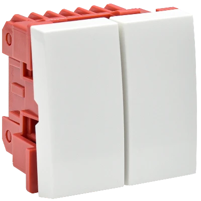 Выключатель двухклавишный на 2 модуля ВК1-22-00-П