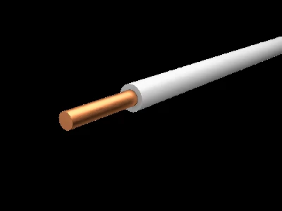 Провод силовой ПУВ 1х0.75 белый однопроволочный