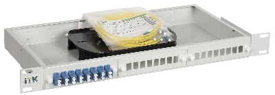 Кросс 1U укомплектованный LC (duplex) 8шт (OS2)
